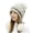 1-Beige4137, variant on XIAOCHA Multi‑Pom Earflap Beanie for Women Solid Outdoor Hats Fall‑Winter Toque,Black