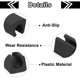 thumbnail image 4 of Protector de patas de silla rectangular de 25 piezas de plástico de 12mm color negro, 4 of 7