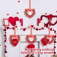 thumbnail image 6 of Jessee 6 Pcs 7 Inch Mini Valentine's Day Decor Wreaths Small Love Wreath Cabinet Wreath Outdoor Decorations for Valentine's Day Wedding Porch Window Front Door Decor, 6 of 7