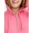 thumbnail image 4 of Time and Tru Women's and Women's Plus Zip Up Fleece Jacket with Hood, Sizes XS-4X, 4 of 5