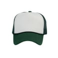 thumbnail image 2 of Top Headwear Men's Blank Rope Trucker Foam Mesh Plain Hats, 2PC White/Forest Green, 2 of 4