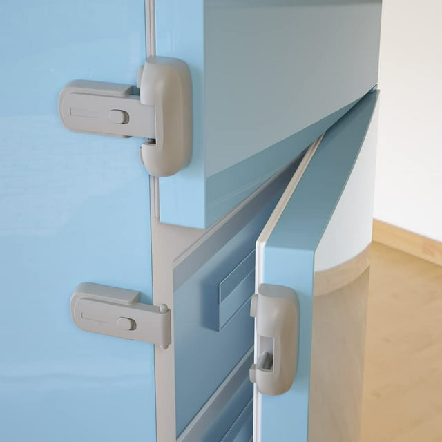 Cerradura para nevera SAFELON, 2 unidades, de seguridad para bebés, gris