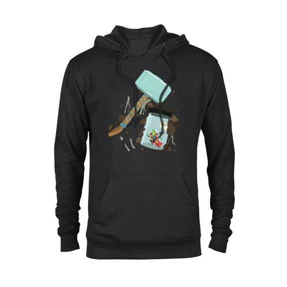 Marvel Loki Frog Thor Throg in a Jar with Mjolnir Hammer - Pullover Hoodie for Adults - Customized-Black