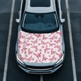 thumbnail image 2 of Garronmavis Breast Cancer Awareness Hood Covers for Cars Car Hood Protectors Cover Easy to Install Hood Covers for Cars Washable Automotive Windshield Snow Covers Butterflies, 2 of 7