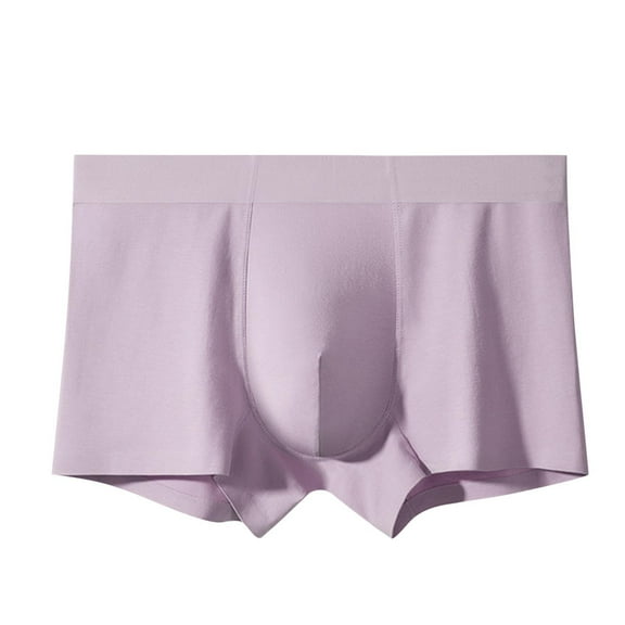 Jalioing Men's Lightweight Underwear Breathable Solid Color Seamless Boxer Trunks Soft Comfortable Underpants for Men