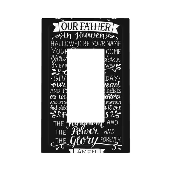 Prayer Of The Lord Single Gang Wall Plate 1 Gang Decorative Electrical Outlet Light Switch Cover Switchplate