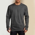 thumbnail image 2 of fatyb Mens Long Sleeve Shirts Crewneck Casual Lightweight Athletic Hiking Running Tee Tops with Thumb Holes, 2 of 6