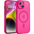 thumbnail image 1 of Funda magnética TOCOL para iPhone 14 de 6,1 pulgadas, color rosa intenso, 1 of 6