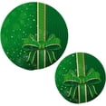 thumbnail image 7 of SKYSONIC Green Stripe Bow Pot Holders Trivets, 2 Pcs Heat Resistant Trivets,St Patricks Clovers Cotton Thread Weave Mats for Hot Pads Pans Pot Bowl Teapot for Kitchen Decor, 7 of 7