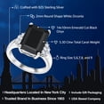 thumbnail image 2 of Gem Stone King 925 Sterling Silver Black Onyx Ring for Women (5.30 Cttw, Gemstone December Birthstone, Emerald Cut 14X10MM, Available in Size 5, 6, 7, 8, 9), 2 of 6