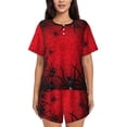 thumbnail image 1 of Fotbe Spiders On The Web And Space Conjunto de Pijama Estampado para Mujer, 2 Piezas, Ropa de Dormir con Camiseta de Manga Corta y Shorts Suaves-Medium, 1 of 6