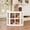 16.7"-White, variant on HLR Large Bread Box, Wood 2-layer Bread Box Storage for Kitchen Counter, with Bar Pattern Windows, White