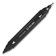 Tru Red TR57831 Permanent Marker, Pen-Style Twin-Tip, Extra-Fine & Fine - Bullet & Needle Tips, Blue - Dozen