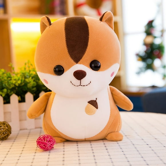 Black Friday Deals 2022 TIMIFIS Toys Stuffed Animals New Cute And Warm Squirrel Pillow Sofa Backrest Plush Toys For Children Kids Christmas Gifts
