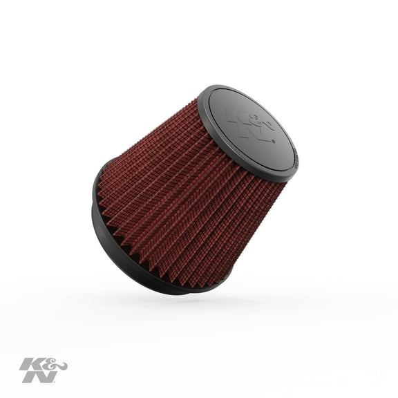 K&N Universal Clamp-On Engine Air Filter: Washable and Reusable: Round Tapered; 6 in (152 mm) Flange ID; 6.5 in (165 mm) Height; 7.5 in (191 mm) Base; 5 in (127 mm) Top , RF-1042