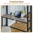 thumbnail image 5 of Twin Size Loft Bed with Desk / LED Lights/ Charging Station,Twin Metal Bed Frame with Storage Shelves and 8 Drawers, Safety Guard & Ladder, No Box Spring Needed,Black Grey, 5 of 8