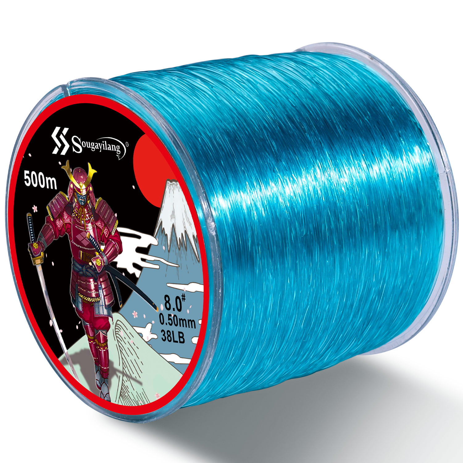 Fishing Line String Cord, 500M Nylon High Strength Super Strong Weave Fishing Line Rope Fish Tackle Tool - for Saltwater, Lake Fishing, Blue
