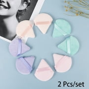 2 Pcs Cosmetic Puff Triangle Velvet Foundation Cream Makeup Sponge Puffs Tools