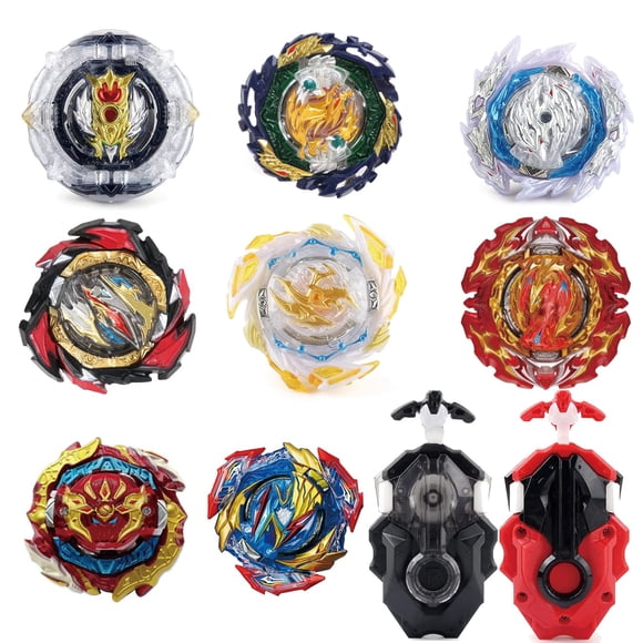 Set de camisetas de combate MUSTYBELT Bey con 8 camisetas en ráfaga y 2 lanzadores