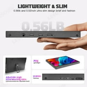 LESOWN Portable Monitor 8.9 inch Laptop Additional Touchscreen USB-C HDMI 1920x1200 IPS LCD Second Screen for Smartphone PC Laptop
