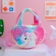 thumbnail image 1 of Bolso bandolera de felpa suave de unicornio Bolso lindo de alpaca para niña (Corazón rojo rosa), 1 of 5