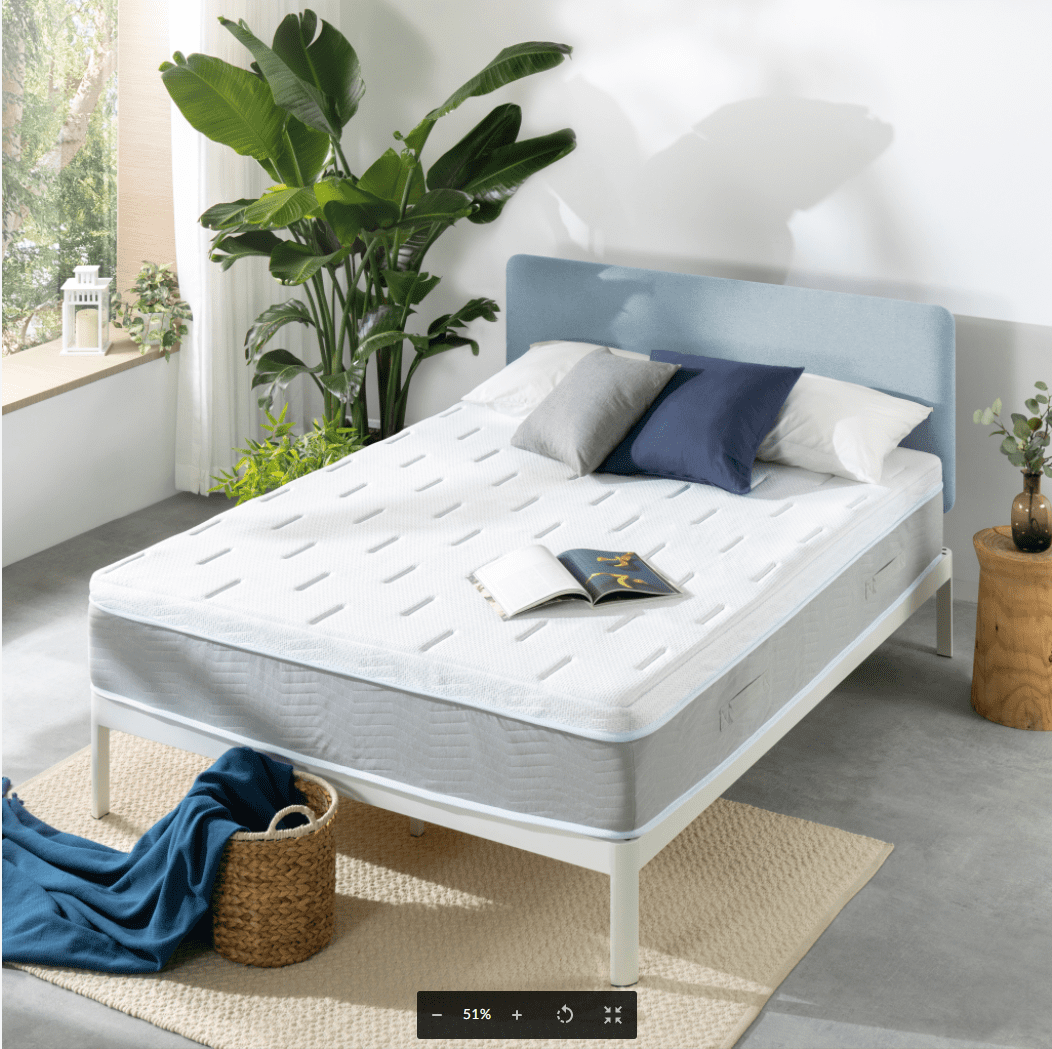 Futon Mattresses BIO SLEEP CONCEPT 8 inch Cotton and Wool Fiber Futon