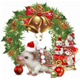 thumbnail image 1 of Pintura de diamantes 5D, corona de Navidad, bordado de diamantes, muñeco de nieve, Papá Noel, punto de cruz, regalo de Año Nuevo, decoración de invierno, 2023, 1 of 4