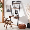 thumbnail image 2 of SAFAVIEH Kamy Rustic Retro 2 Shelf Leaning Desk, Honey/Charcoal, 2 of 10