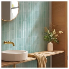 Smart Tiles Peel and Stick Backsplash, 5 Adhesive Tiles, Morocco Blue, 11.43"x9"