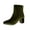 Green, variant on Ankle Boots for Women Almond Toe Chunky Heel Zipper Booties Winter Women Casual Comfortable Versatile Indoor Outdoor Booties