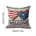 thumbnail image 3 of romoty 4th of July Patriotic Pillow Covers 18"x18", Individual Independence Day Kittens and Gnomes Throw Pillow Case, Square Decorative Cushion Cover for Home Sofa Couch Farmhouse Decor, 3 of 6