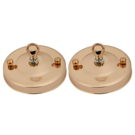 

2 Pcs 105 X 15mm Ceiling Canopy Kit Light Base Lifting Hook Rose Gold Tone