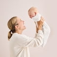 thumbnail image 3 of Love to Dream Swaddle Up Baby Sleep Sack, Arms Up Design, Sleep Nearly 2x Longer, Twin Zipper, Cotton, Newborn 5-8.5 lbs, 1.0 TOG, White Dreamer, 3 of 11