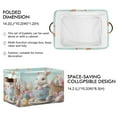 thumbnail image 2 of Bunny and Easter Teacup Foldable Storage Basket,Canvas Fabric Foldable Storage Bins with Handles Open Home Storage Bins Boxes for Toy Book Shelf Closet Baskets, 2 of 8