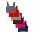 thumbnail image 3 of Set de 6 Tops Deportivos Con Copa Preformada Para Mujer Con 6 Diferentes Colores Tatys Fashion Z22, 3 of 4