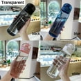 thumbnail image 4 of 780ml Gym Travel Frosted Clear Leakproof Drinking Cup Sports Water Bottle Drinking Bottle BLUE TRANSPARENT, 4 of 8