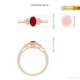 thumbnail image 5 of ANGARA Natural Aeon Ruby Solitaire Milgrain Engagement Ring with Trio Accents in 14K Rose Gold for Women (Size-6x4mm) | July Birthstone, Anniversary, Jewelry Gift for Women | Natural Ruby Ring, 5 of 9