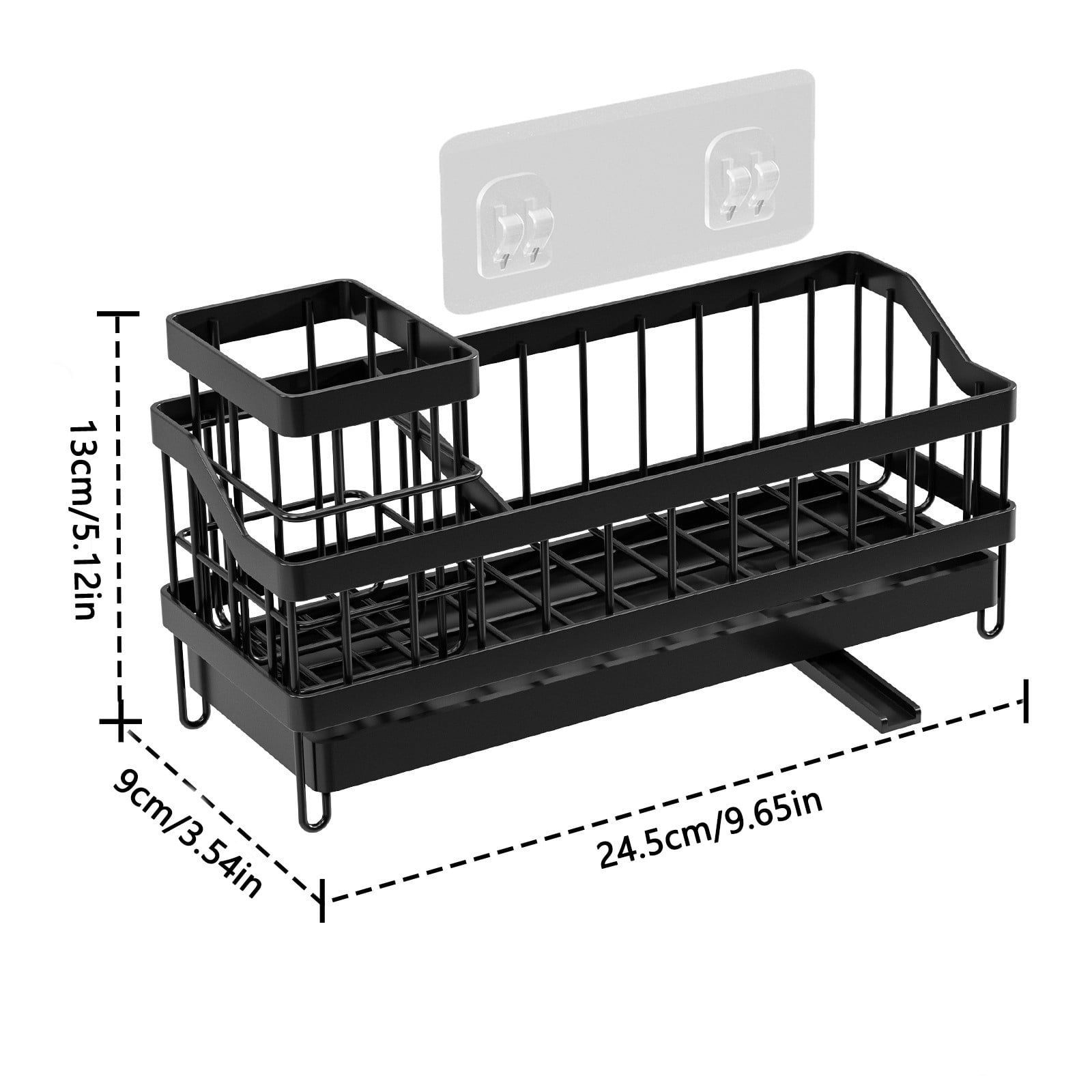 Bxaolu Dish Drying Rack for Kitchen Counter, Dish Rack with Cover Cutlery Holder, Multifunctional Adjustable Dish Dryer Drainer