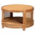 thumbnail image 2 of bali & pari Louis Modern Bohemian Natural Brown Rattan Coffee Table, 2 of 8