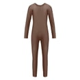 thumbnail image 4 of GigrtiJin 1-12 Years Toddler Children Jumpsuit Solid Color Crew Neck Long Sleeve Straight Leg Slim Romper Dance Performance Outfits, 4 of 7