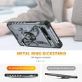 thumbnail image 3 of Case for Google Pixel 7 Pro Case Military Grade Drop Case with Kickstand Metel Ring Magnetic Holder Shockproof Protective for Pixel 7 Pro Phone Case (Gray), 3 of 9