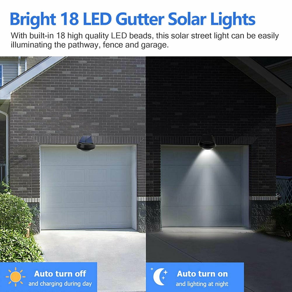 18 LED Solar Powered Dusk to Dawn Light Outdoor Yard Garden Wall Lamp Waterproof 