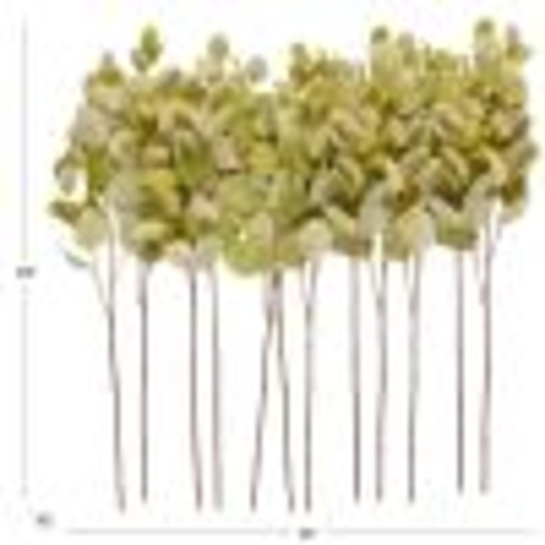 33" Leaf Tall Eucalyptus Stem Plastic Artificial Foliage, by DecMode (12 Count)