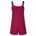thumbnail image 6 of Women's Adjustable Strap Sleeveless Romper, Loose Wide‑Leg Overall Shorts with Pockets, Trendy Summer One Piece for Going‑Out Casual Vacation, 6 of 9