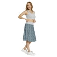 thumbnail image 4 of Women's Aztec Geometric Diamonds Chevron A-line Printed Skirt Casual Wear, XL, Petrol Blue Pale Blue, by Ambesonne, 4 of 6