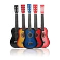 thumbnail image 3 of Beginner Folk Guitar with Comfortable Hold Vintage Style Wooden Instrument for Entertainment 23 Inch, 3 of 5