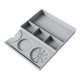 thumbnail image 1 of Caja de almacenamiento de herramientas para tapete de apisonamiento de espresso, accesorios de silicona, 20 x 25 x 2,6 cm, fácil de lavar Gris, 1 of 9
