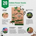 thumbnail image 5 of Organo Republic - 20 Edible Flower Seeds Varieties - 7,000+ Non GMO Heirloom Garden Seeds, 5 of 5