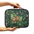 thumbnail image 2 of FKELYI Faux Leather Bible Cover St.Patrcik's Day Shamrock Dachshund Dog Print Church Bible Bag with Zipper Pocket Dust-Prooft Book Organizer Holder for Prayer Outdoor Study, 2 of 6