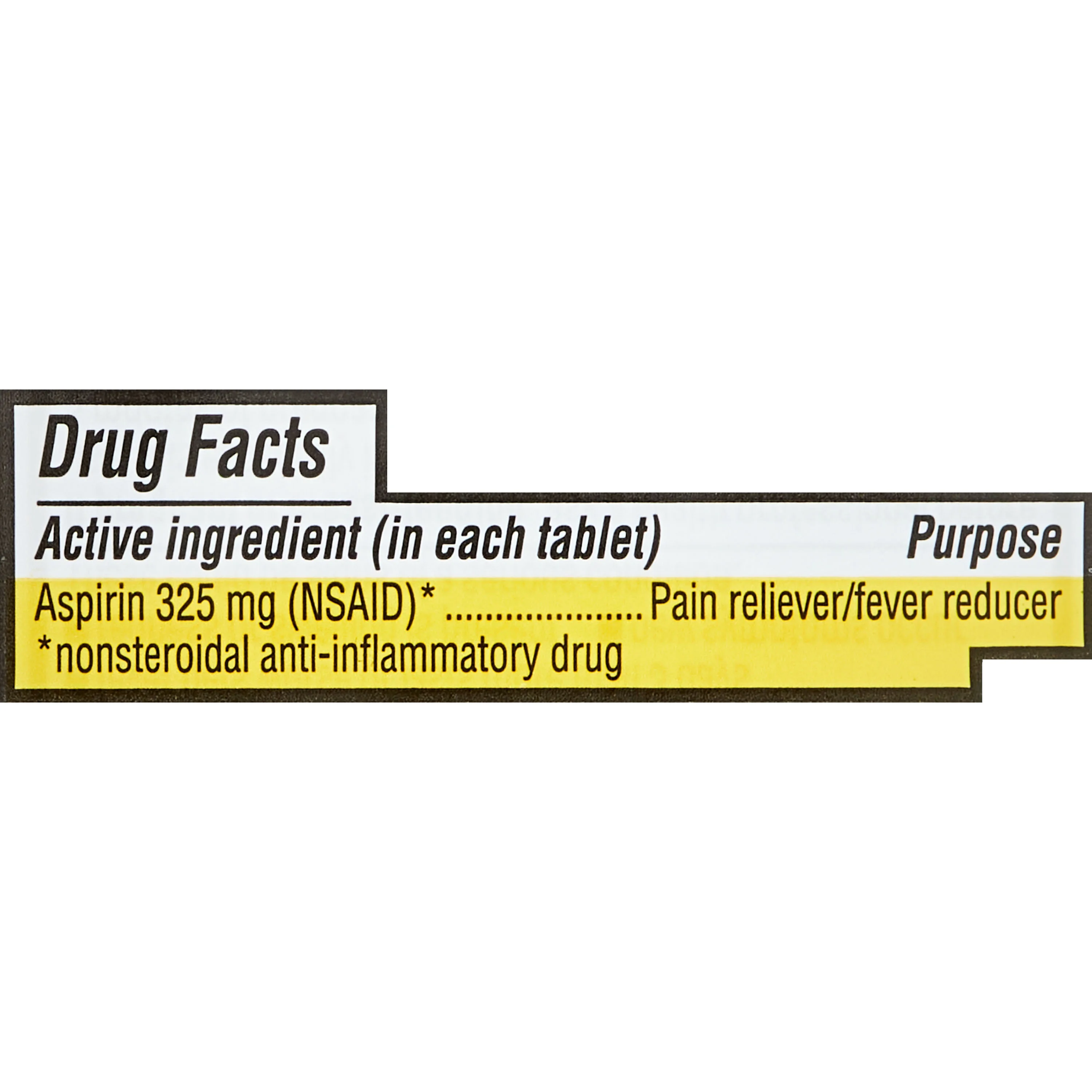 (paquete de 4) Equate Aspirina Alivio del Dolor/Reductor de Fiebre Tabletas Recubiertas, 325mg, 100 unidades, Comparar con el Ingrediente Activo de Genuine Bayer® Aspirina 7